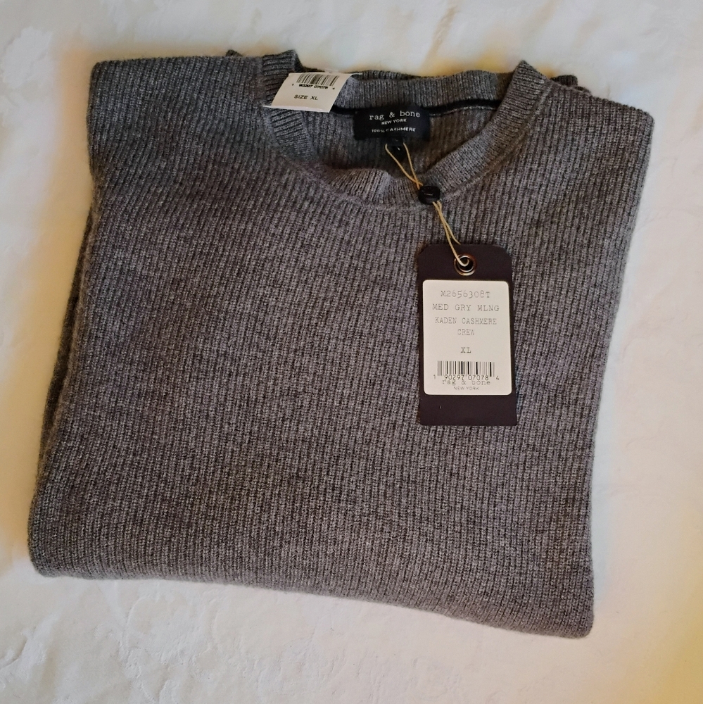 Rag & Bone Men's Crewneck Sweater in Gray